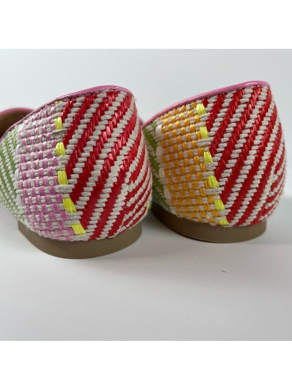 C Est 1946 Colorful Woven Multi Color Pointed Toe Flats size 10 New without Box - Picture 3 of 13